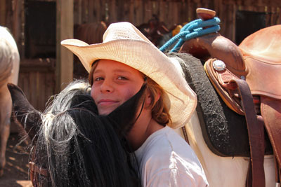 A boy and his horse.  A relationship based on trust.